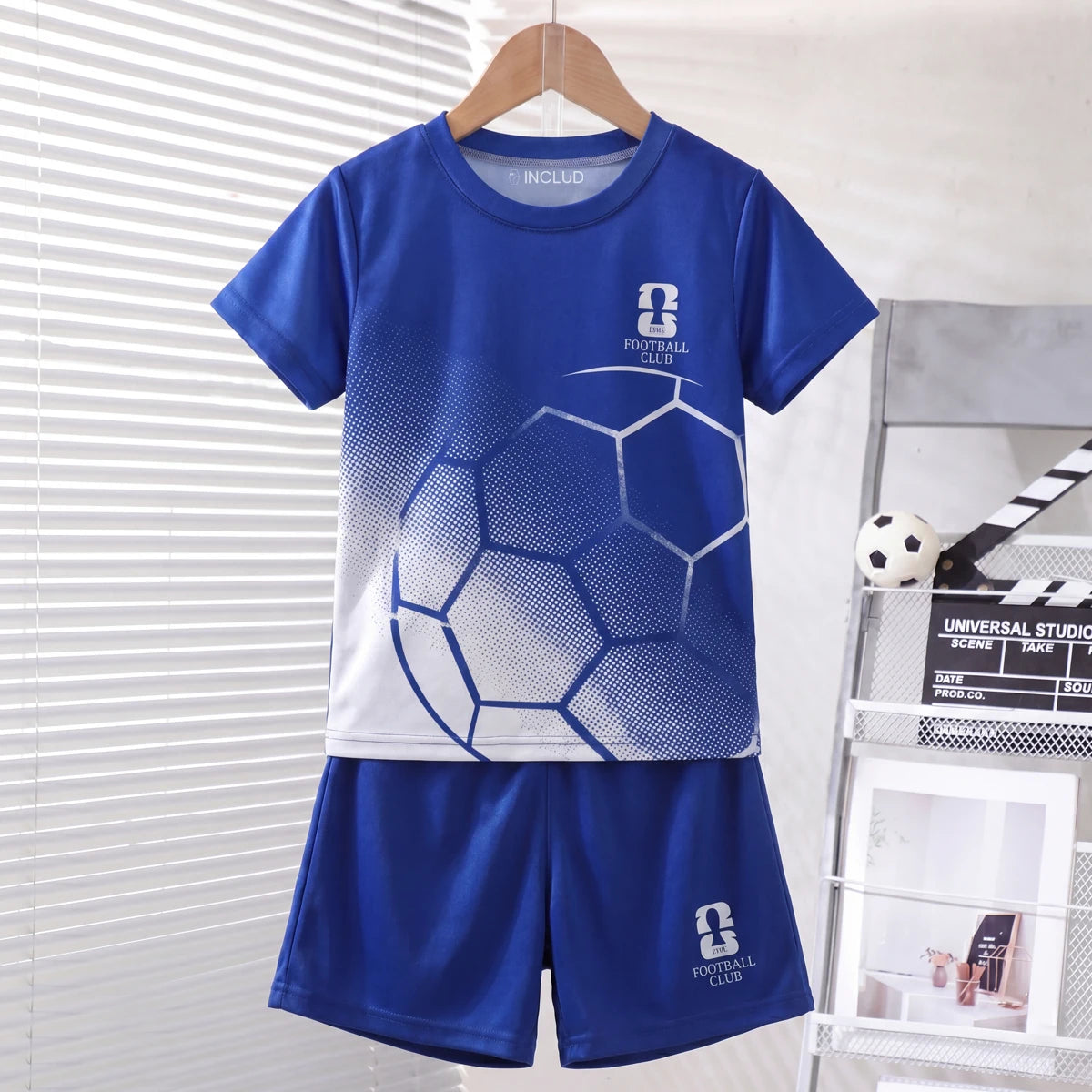 Boys Navy Blue Short Sleeve Graphic T-Shirt With Shorts Sets 2 pc. Sets Navy Blue 3-4 Y