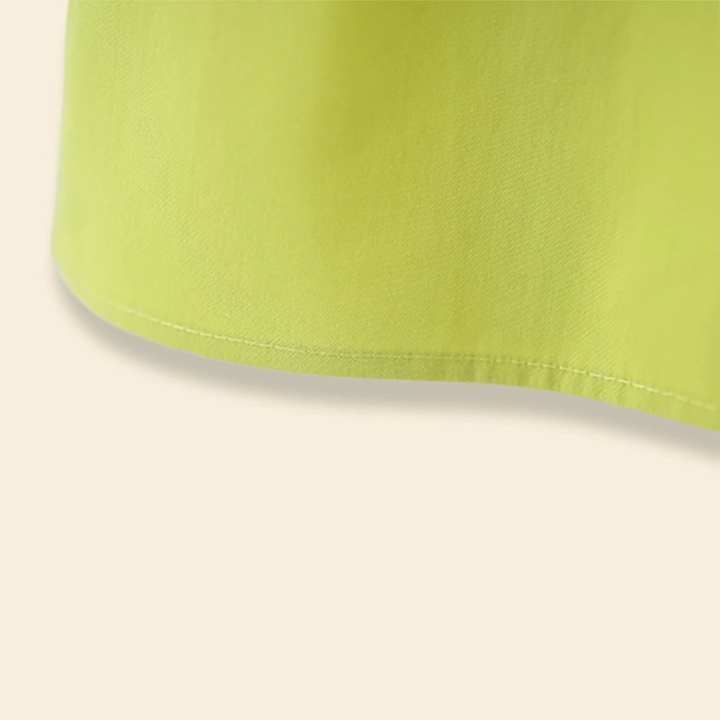 Girls Lime Green 3D Flower Applique Ruffle Top With Shorts Sets Sets