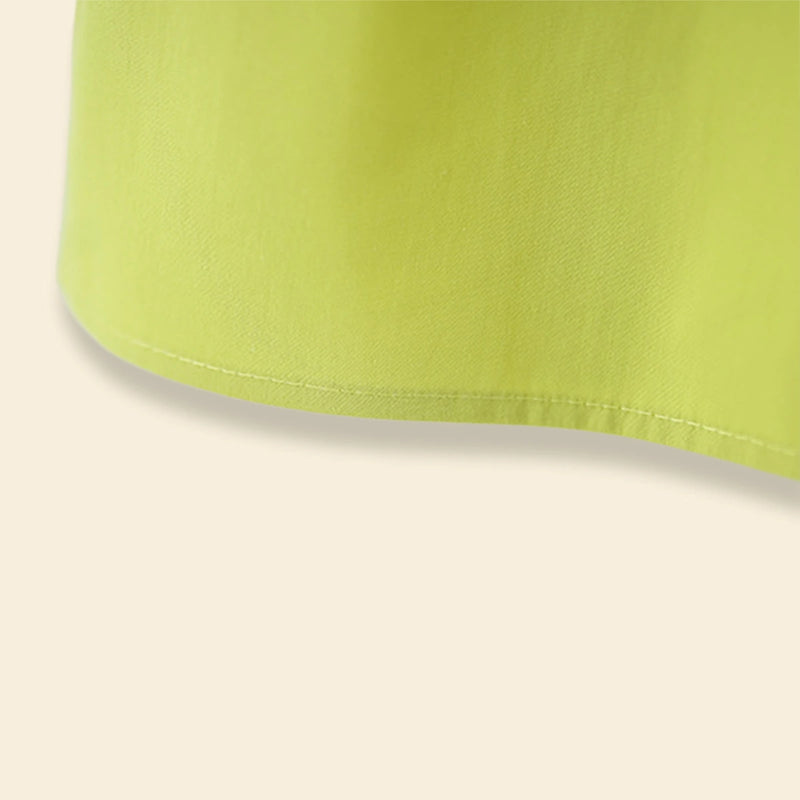 Girls Lime Green 3D Flower Applique Ruffle Top With Shorts Sets Sets