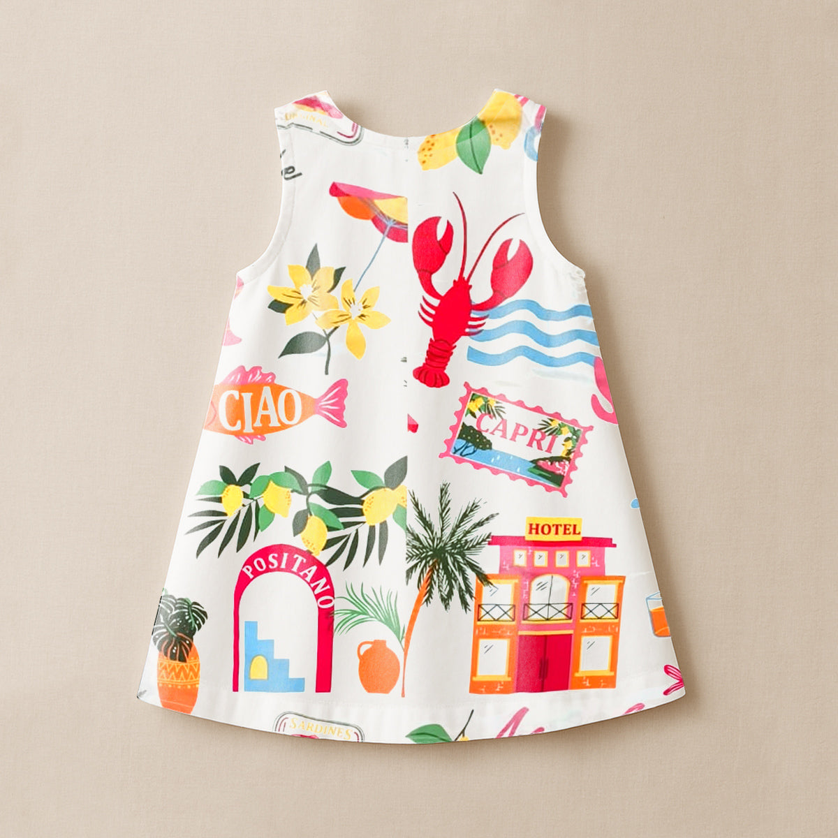 Girls Green Printed A-line Summer Casual Dresses Casual Dresses