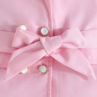 Girls Pink Short Sleeve Jackets With Camisole Top And Shorts Sets 3 pc. Sets