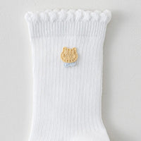 Pack of 3 Girls Multicolour Ruffle Edge Calf Length Socks Socks