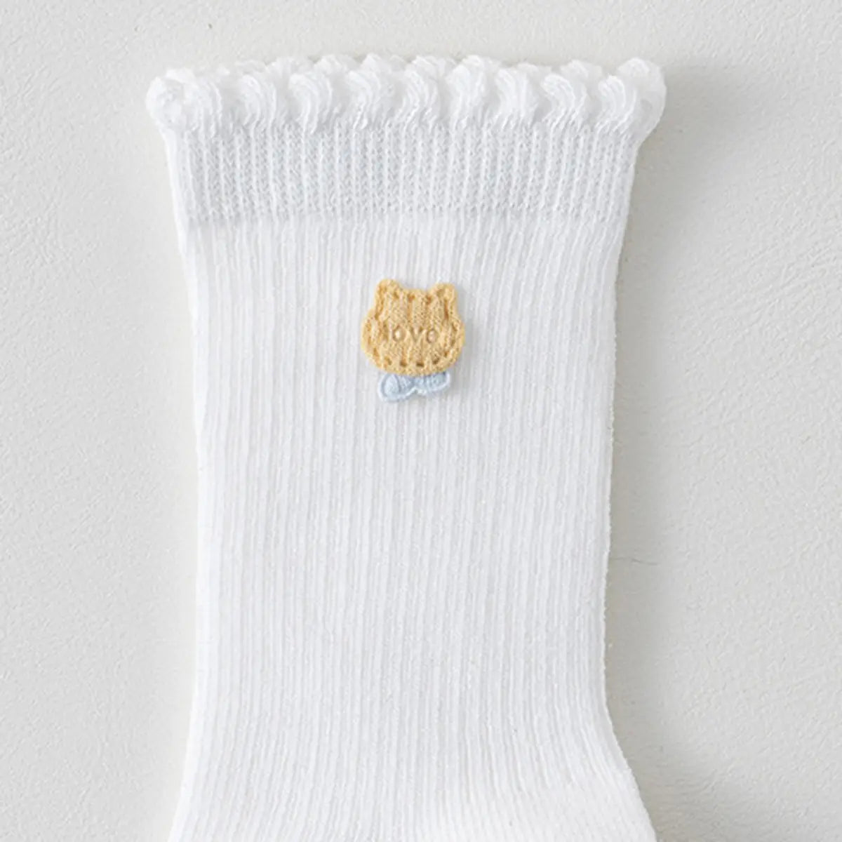Pack of 3 Girls Multicolour Ruffle Edge Calf Length Socks Socks