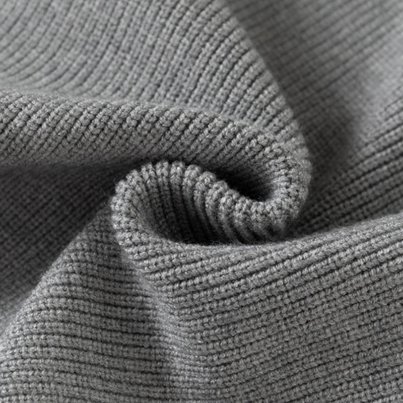 Boys Grey Self-Design Polo Sweater Sweaters & Cardigans