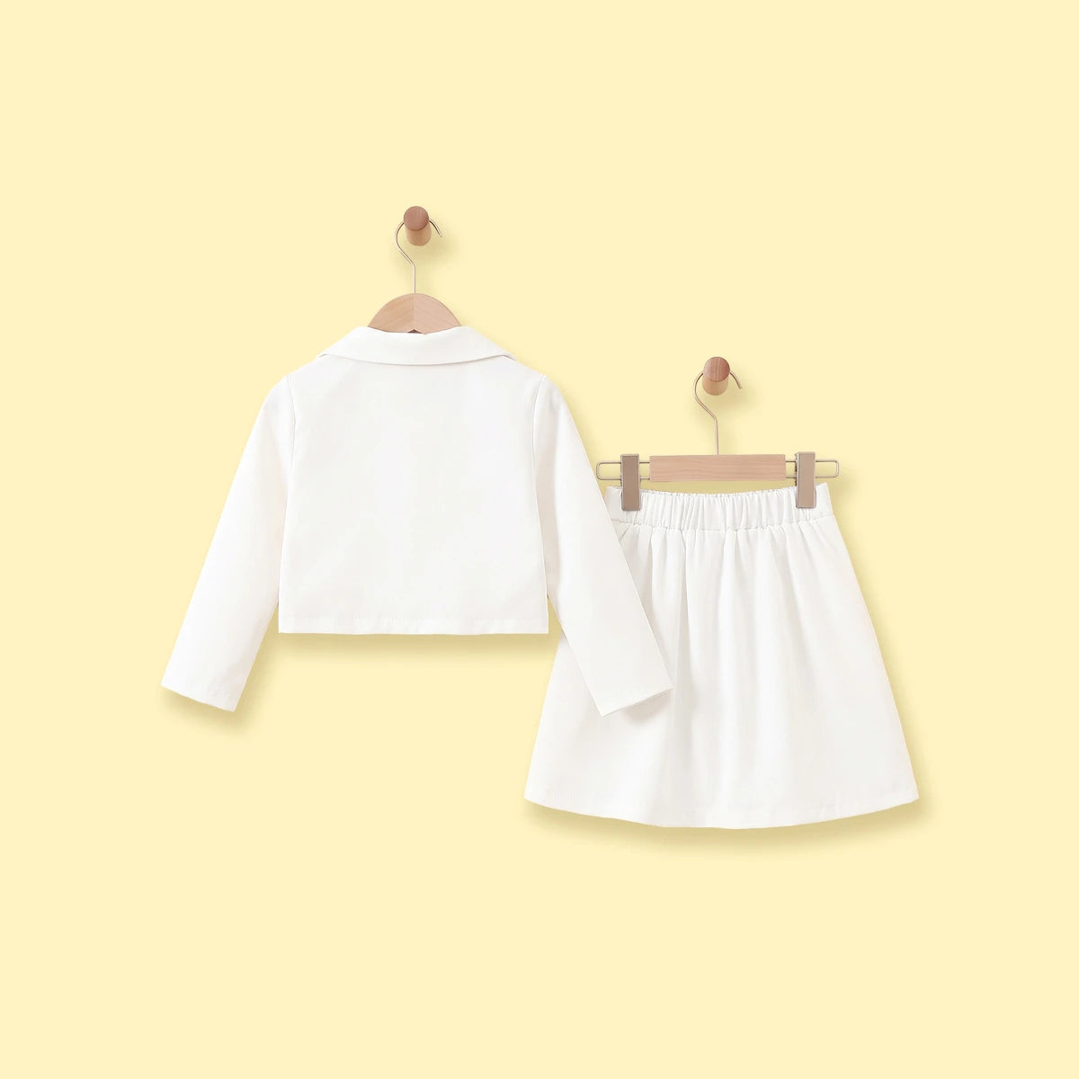 Girls White Long Sleeve Blazer & Skirt Sets 2 pc. Sets