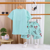 Includ Boys Cartoon Printed Summer T-Shirt With Elasticated Shorts Set 2 pc. Sets