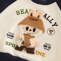 Boys Navy Blue Bunny Applique Sweatshirt With Jogger Sets Sets