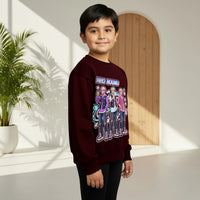 Boys Maroon Neo-Sound Graphics Crew Neck Sweatshirt Sweatshirts & Hoodies