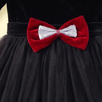 Girls Black Short Sleeve High-Low Party Dress Party Dresses