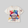Girls Cream Clown Print Short Sleeve T-Shirt Tshirts Cream 1-2 Y