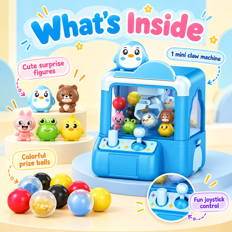 Blue Mini Ball Claw Machine Toy for Kids Trending Accessories