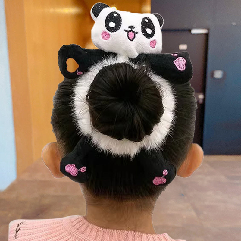 Girls Plush Frog & Panda Hair Tie Combo - Pack of 2 Trending Accessories
