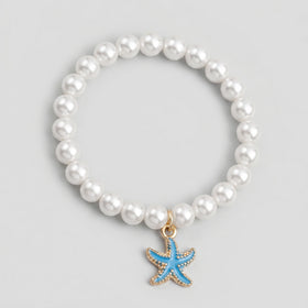 Pack Of 5 Girls Multicolour Charm Pearl Beads Bracelet Sets Bracelet