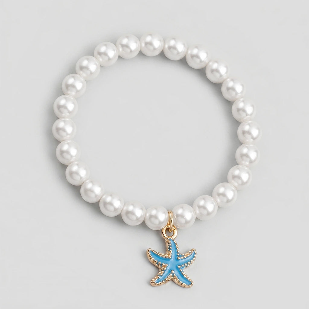 Pack Of 5 Girls Multicolour Charm Pearl Beads Bracelet Sets Bracelet