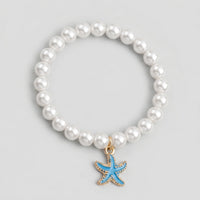 Pack Of 5 Girls Multicolour Charm Pearl Beads Bracelet Sets Bracelet