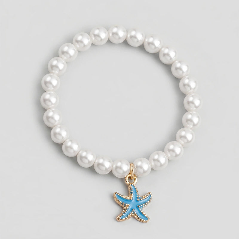 Pack Of 5 Girls Multicolour Charm Pearl Beads Bracelet Sets Bracelet