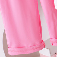Girls White Embellished Short Sleeve T-Shirt With Pants Sets 2 pc. Sets
