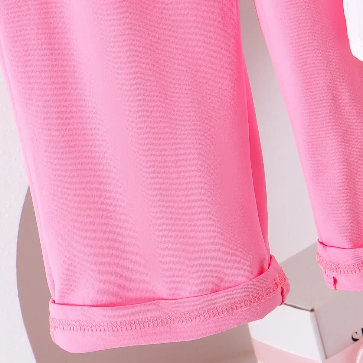 Girls White Embellished Short Sleeve T-Shirt With Pants Sets 2 pc. Sets