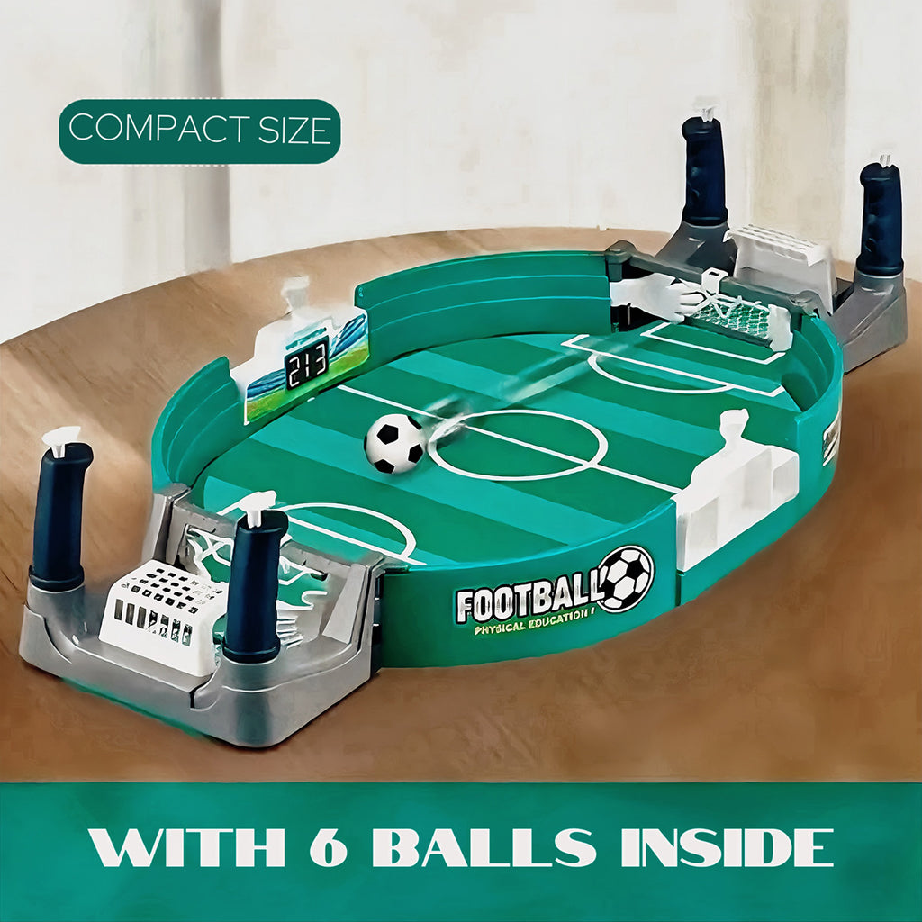 Kids Green Tabletop Football Board Game with 6 Balls Trending Accessories