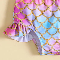 Girls Pink Abstract Printed top With Briefs Swimwear Sets Sets