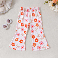 Girls Floral Printed Crop Top With Pants Set Sets   