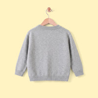 Boys Grey Batman Logo Printed Cardigan Sweaters & Cardigans