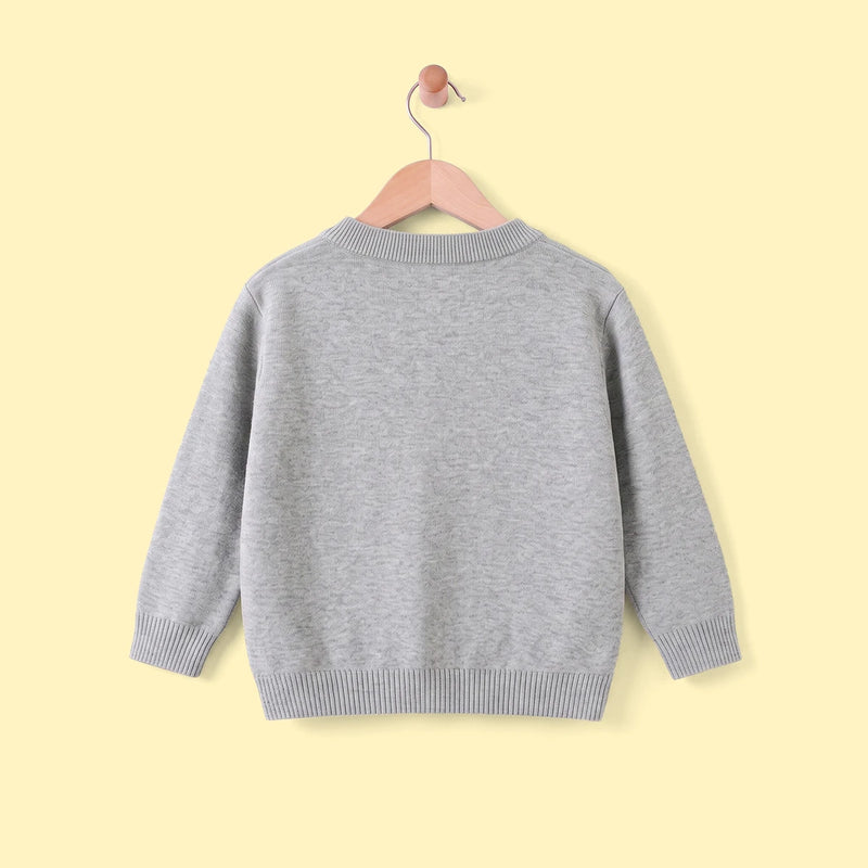 Boys Grey Batman Logo Printed Cardigan Sweaters & Cardigans