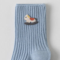 Pack of 6 Boys Multicolour Embroidery Applique Ankle Length Socks Socks