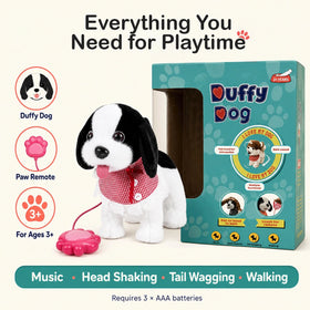 Duffy Dog RC Walking Barking Musical Plush Toy Interactive Gift Kids Boys and Girls 3 Years Plus Trending Accessories