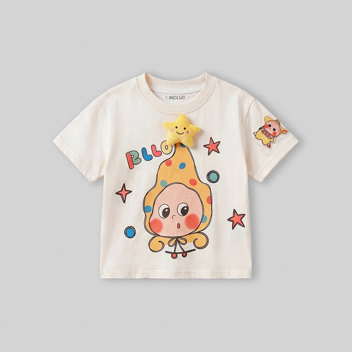 Girls Off White Star Print Short Sleeve T-Shirt Tshirts Off White 1-2 Y