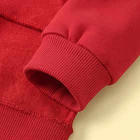 Girls Red Graphic Hooded Sweatshirt & Pants Co-ord Sets Sets