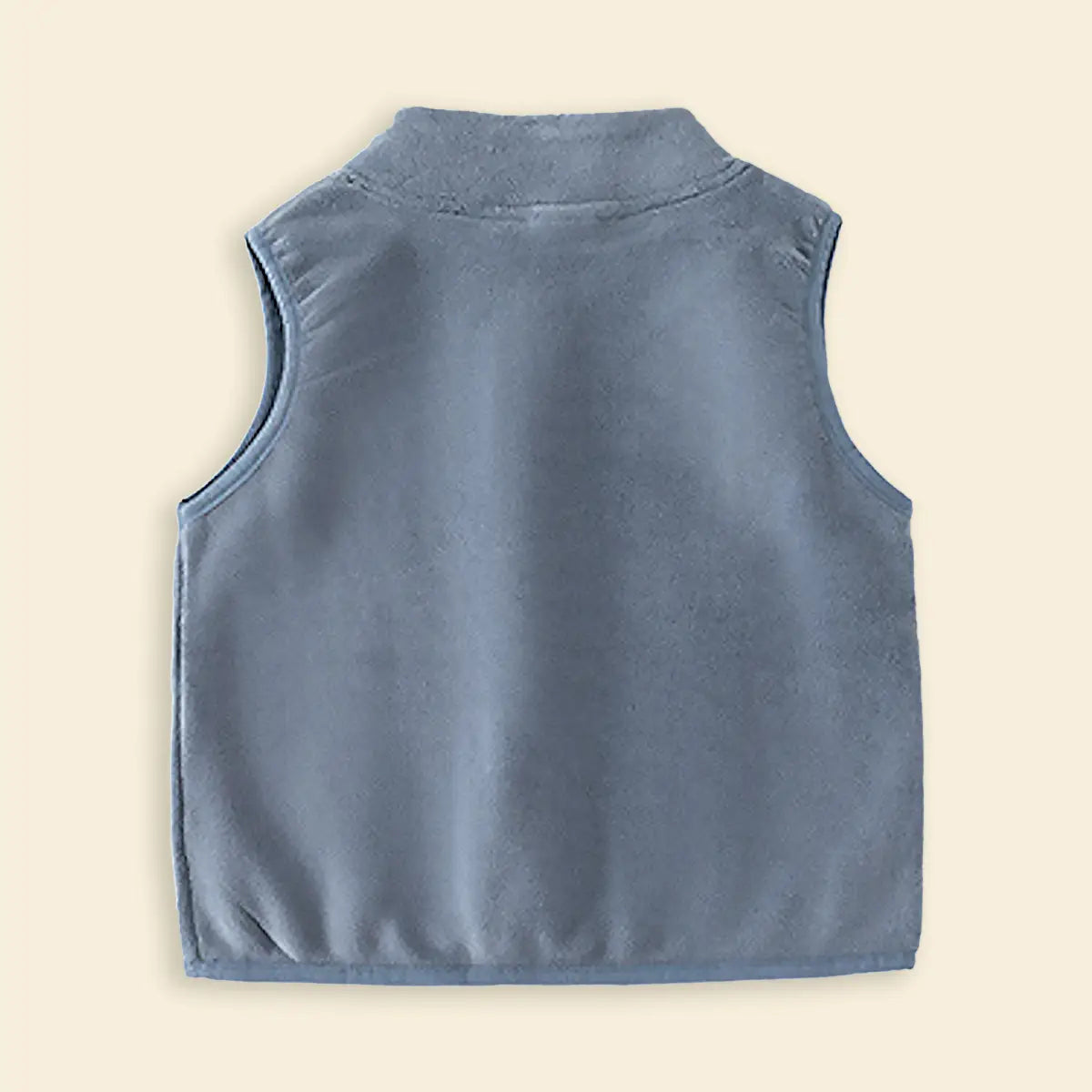 Boys Blue Fleece Vest With Bear Patch Coats & Jackets
