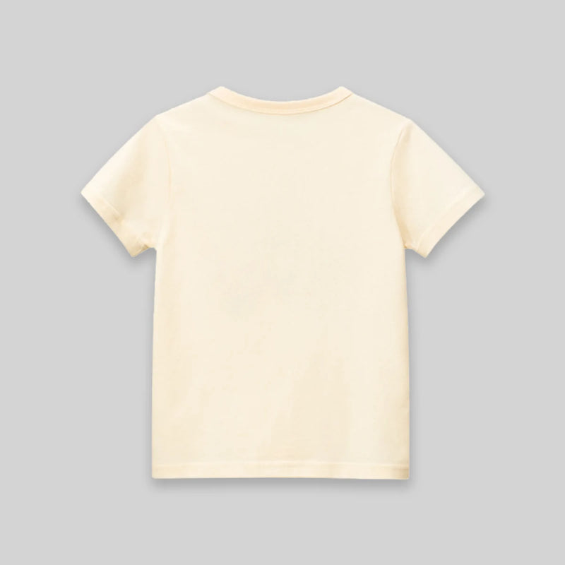 Girls Cream Cherry Print Short Sleeve T-Shirt Tshirts