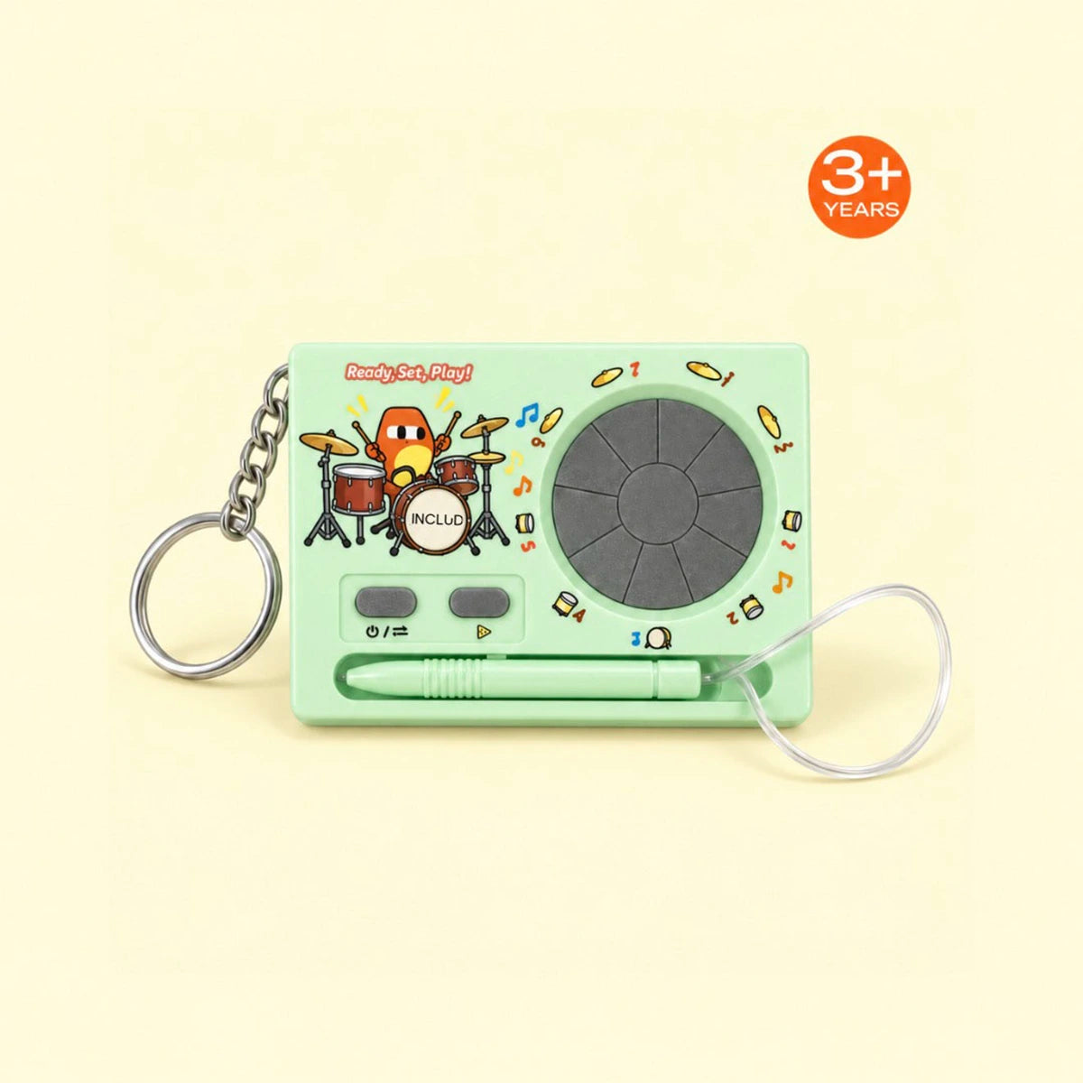 Mint Green Portable Electronic Musical keychain 1 Piece, Age 3 Years Plus Trending Accessories Mint Green Onesize