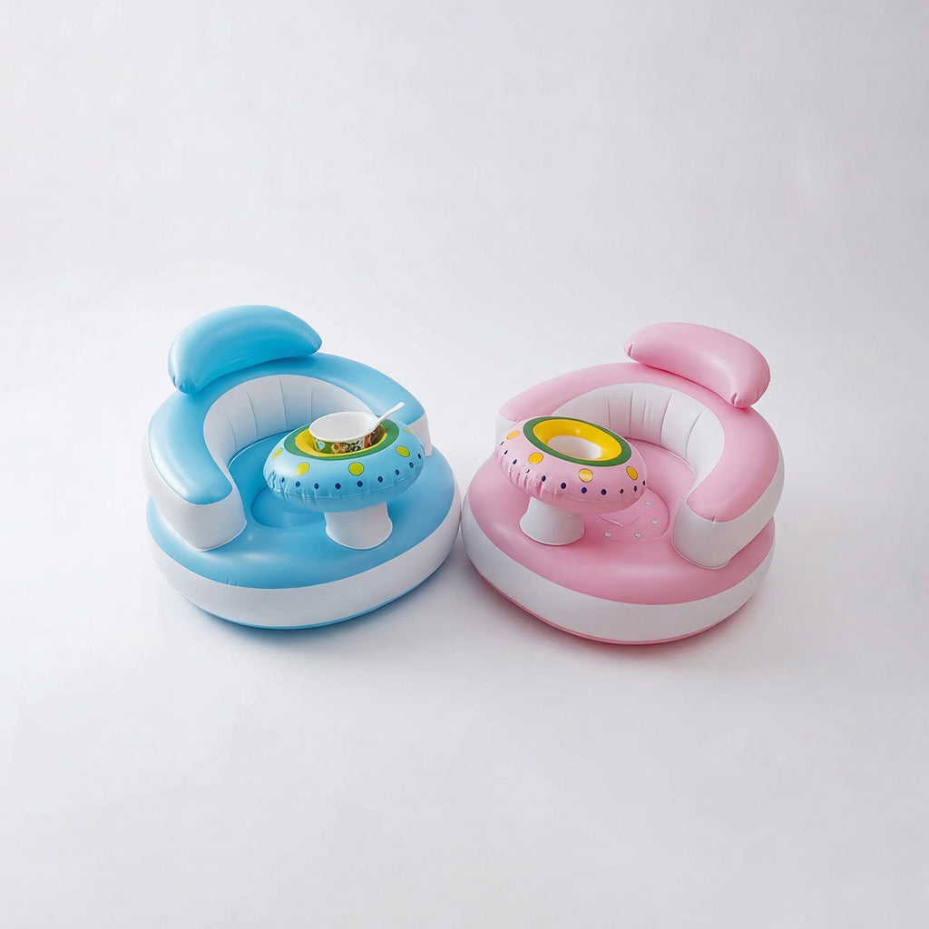 Inflatable Baby Seat with Built-In Air Pump Portable Support Chair for Learning to Sit Trending Accessories
