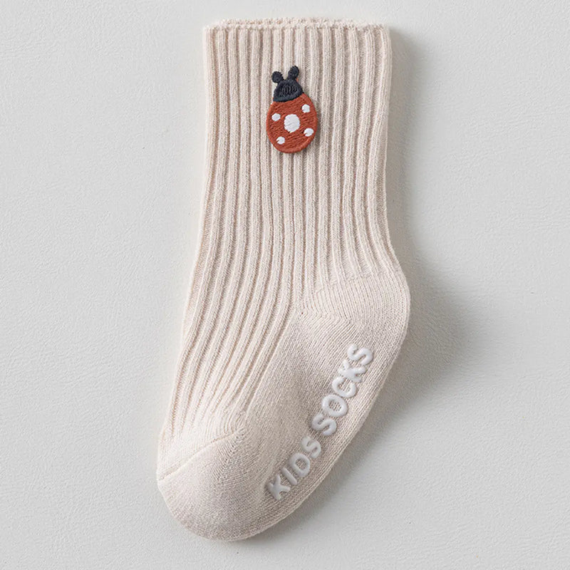 Pack of 6 Boys Multicolour Embroidery Applique Ankle Length Socks Socks