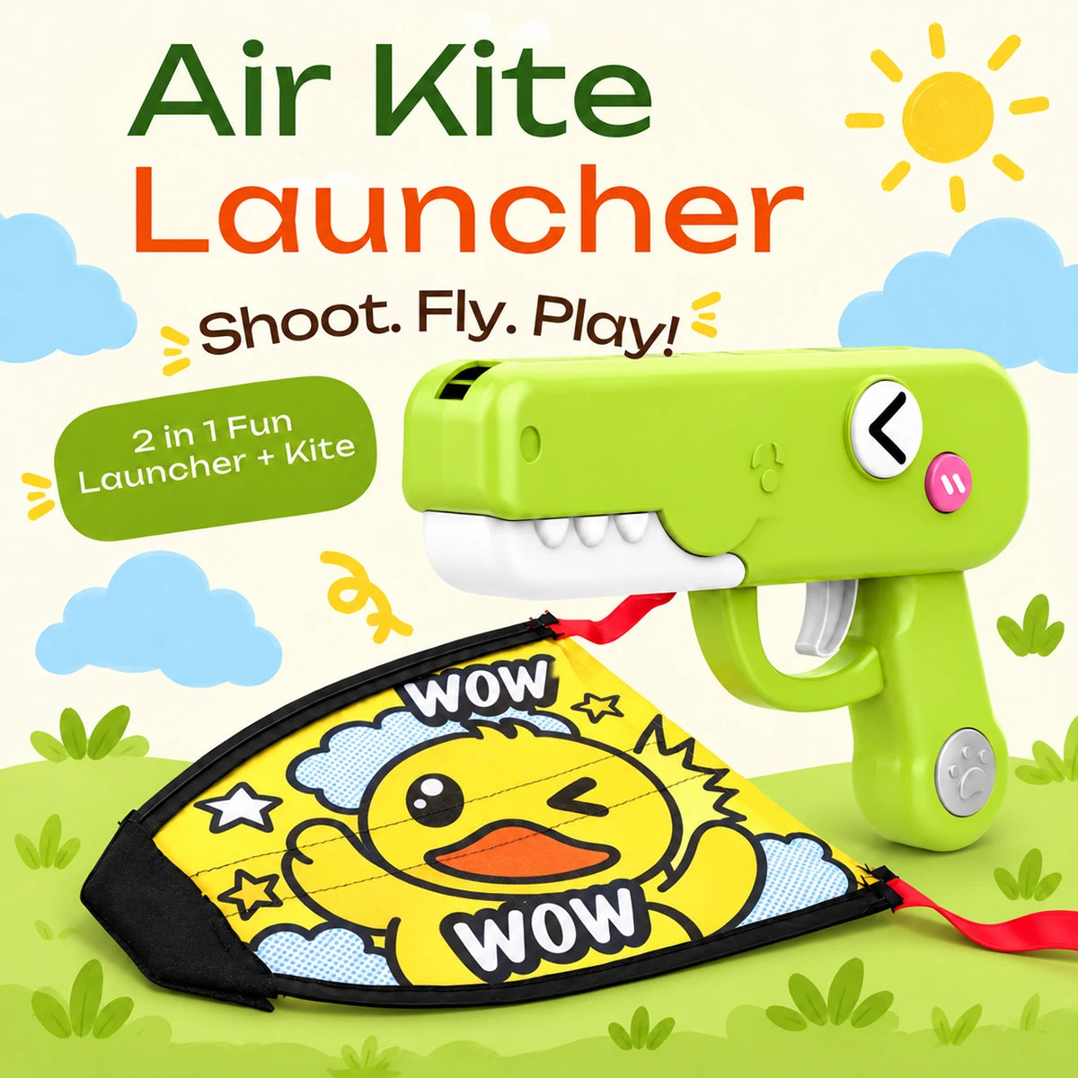 Kite Launcher Toys for Kids with Catapult Gun - Ages 3 Years Plus Trending Accessories