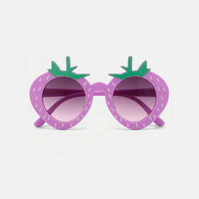 Girls Purple Strawberry Motif Sunglasses Sunglasses