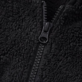 Girls Black Fleece Embroidered Hooded Jacket Coats & Jackets