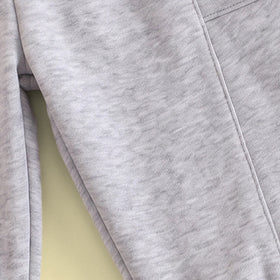 Boys Grey Typographic Hooded Sweatshirt & Pants Sets Sets
