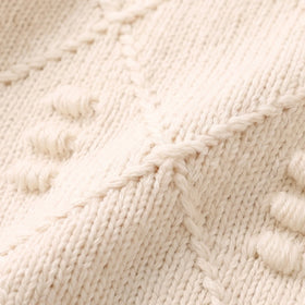 Girls Cream Heart Long Sleeve Sweater Sweaters & Cardigans