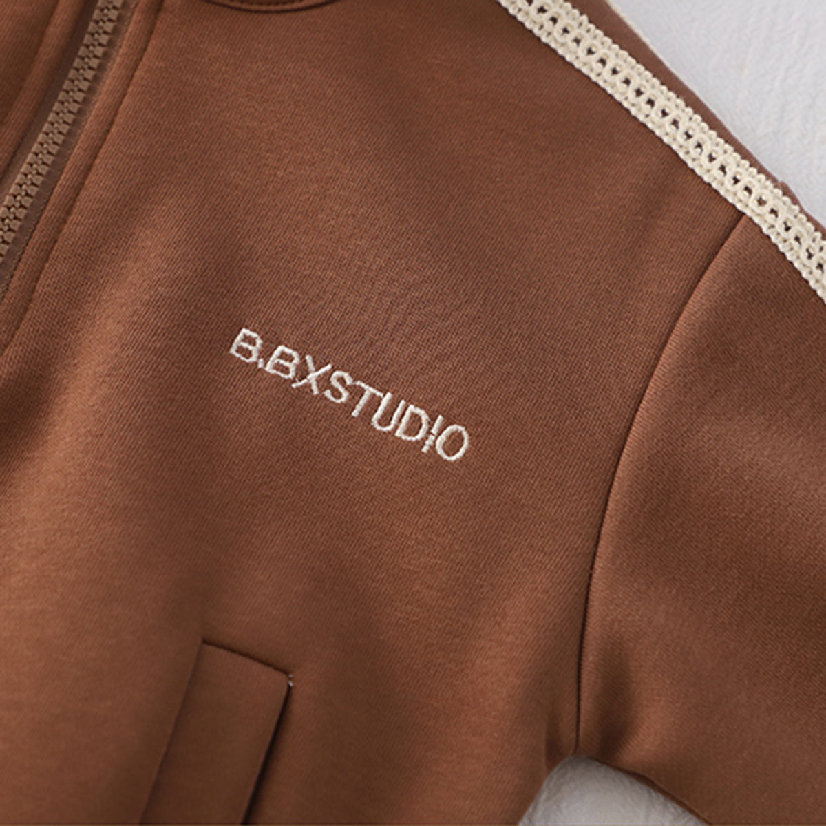 Boys Brown Solid Sweatshirt With Pants Co-ord Set 2 pc. Sets