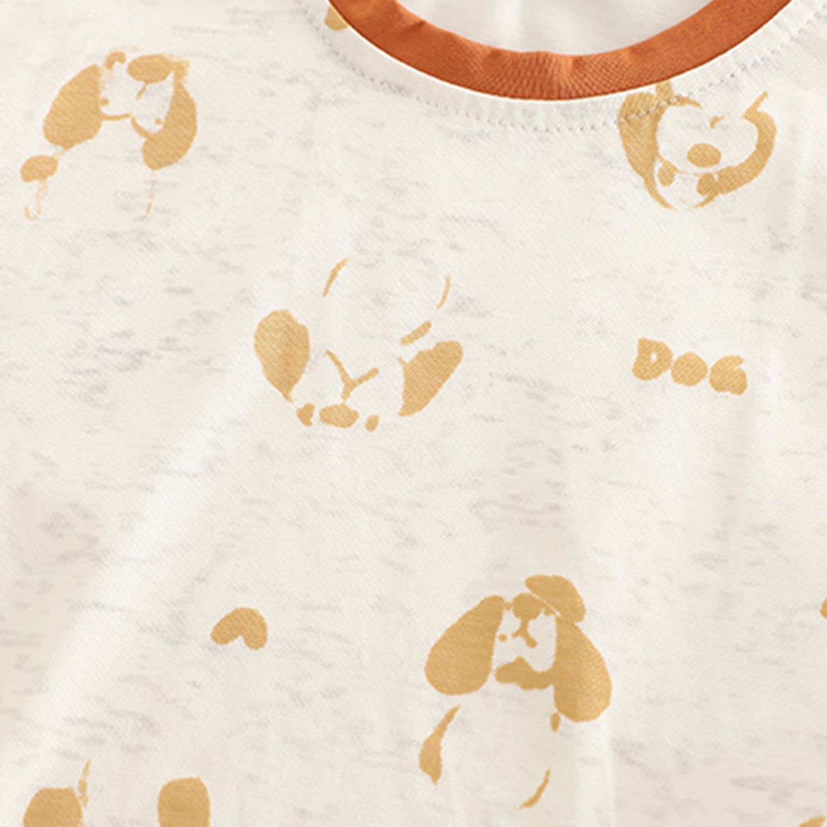 Boys Printed Short Sleeves T-Shirt With Khaki Embroidered Applique Dungaree Set 2 pc. Sets