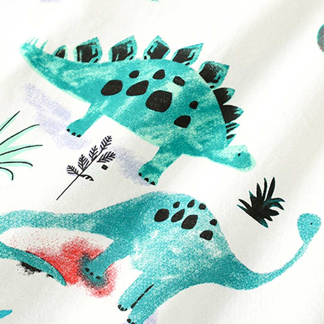 Boys Dinosaur Print Short Sleeves T-shirt Tshirts   