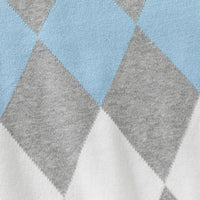 Boys Multicolor Regular Sweater With Self-Design Diamond Patterns Sweaters & Cardigans