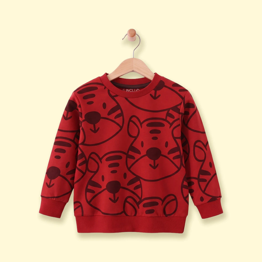 Boys Red Graphic Long Sleeve Sweatshirt Sweatshirts & Hoodies Red 1-2 Y