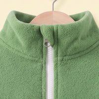 Boys Green Colorblocked Long Sleeve Zip-Up Jacket Coats & Jackets