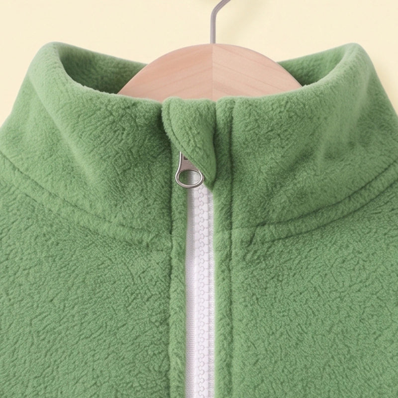 Boys Green Colorblocked Long Sleeve Zip-Up Jacket Coats & Jackets