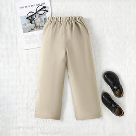 Boys Beige Relaxed Fit Pants Pants