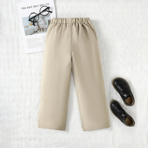 Boys Beige Relaxed Fit Pants Pants
